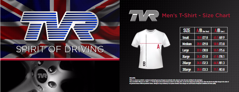 TVR T-Shirt Flag Mens Official Merchandise British Car Union Jack