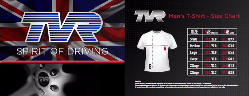 TVR T-Shirt Tuscan Union Jack Flag Mens Official Merchandise British Sports Car