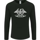 SPQR Eagle Gym Training Bodybuilding Mens Long Sleeve T-Shirt Black