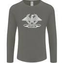 SPQR Eagle Gym Training Bodybuilding Mens Long Sleeve T-Shirt Charcoal
