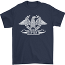 SPQR Eagle Gym Training Bodybuilding Mens T-Shirt 100% Cotton Navy Blue