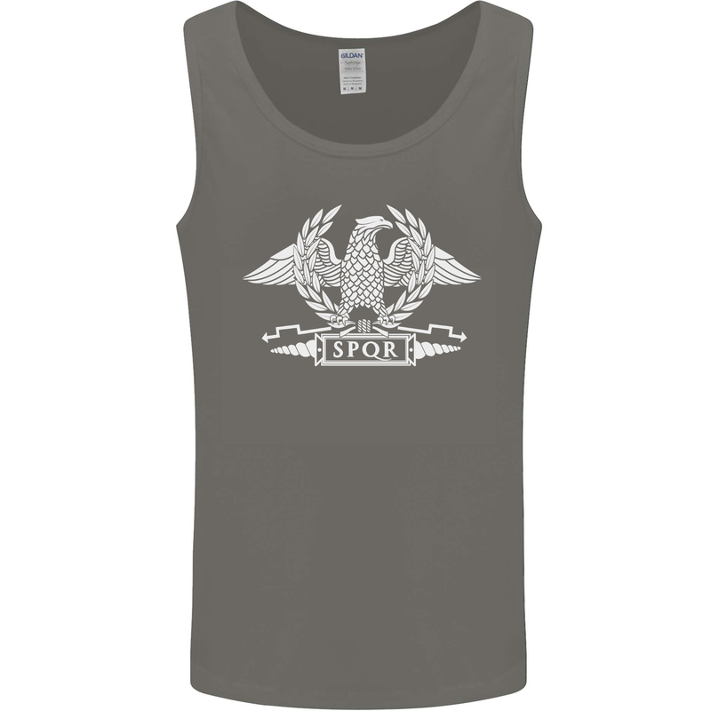 SPQR Eagle Gym Training Bodybuilding Mens Vest Tank Top Charcoal