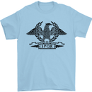 SPQR Eagle Training Bodybuilding Gym Mens T-Shirt 100% Cotton Light Blue