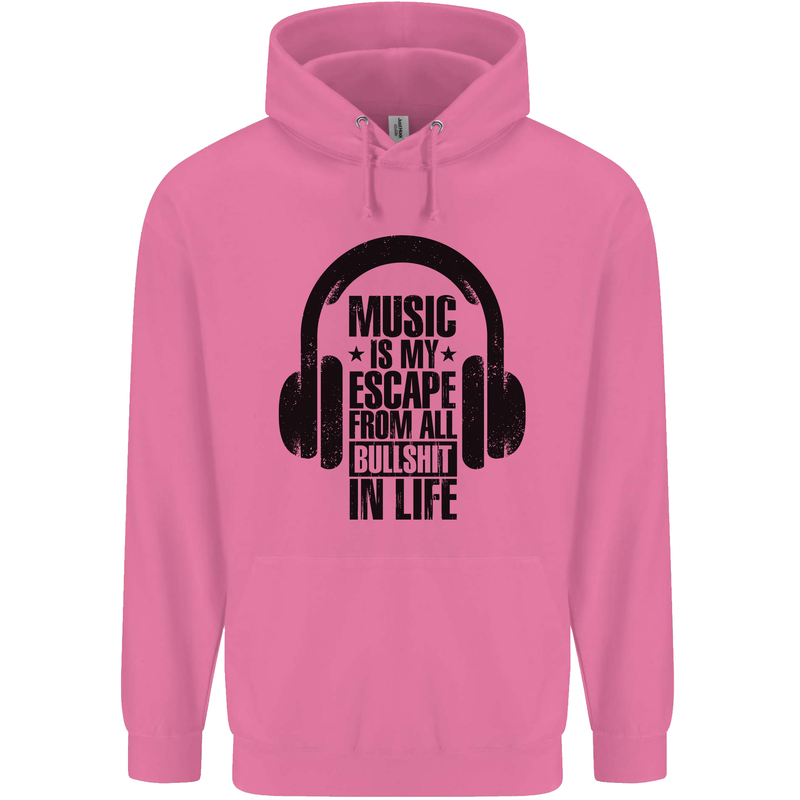 Music Is My Escape From B/S in Life Rock Childrens Kids Hoodie Azalea