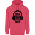 Music Is My Escape From B/S in Life Rock Childrens Kids Hoodie Heliconia