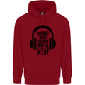 Music Is My Escape From B/S in Life Rock Childrens Kids Hoodie Red