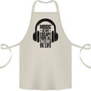 Music Is My Escape From B/S in Life Rock Cotton Apron 100% Organic Natural