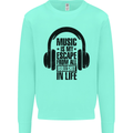 Music Is My Escape From B/S in Life Rock Kids Sweatshirt Jumper Peppermint