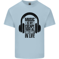 Music Is My Escape From B/S in Life Rock Kids T-Shirt Childrens Light Blue