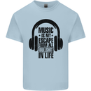 Music Is My Escape From B/S in Life Rock Kids T-Shirt Childrens Light Blue