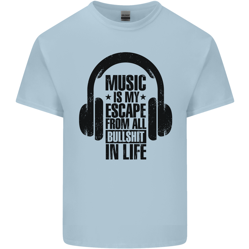 Music Is My Escape From B/S in Life Rock Kids T-Shirt Childrens Light Blue