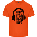 Music Is My Escape From B/S in Life Rock Kids T-Shirt Childrens Orange