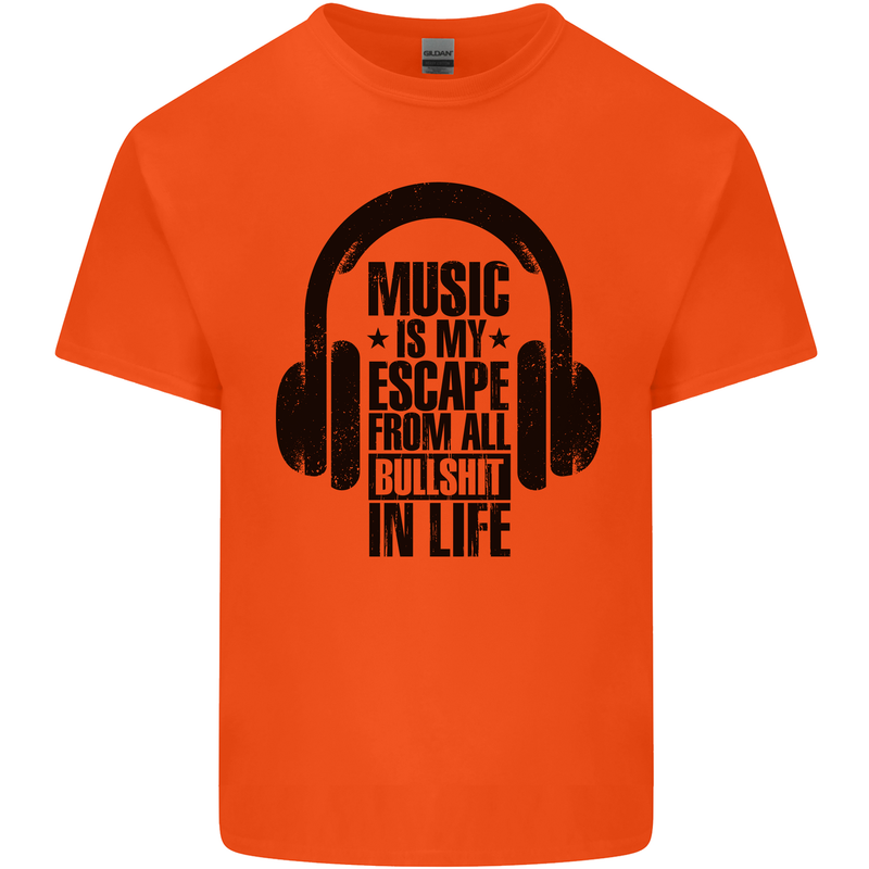 Music Is My Escape From B/S in Life Rock Kids T-Shirt Childrens Orange