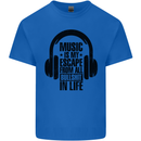 Music Is My Escape From B/S in Life Rock Kids T-Shirt Childrens Royal Blue