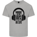 Music Is My Escape From B/S in Life Rock Kids T-Shirt Childrens Sports Grey