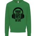 Music Is My Escape From B/S in Life Rock Mens Sweatshirt Jumper Irish Green