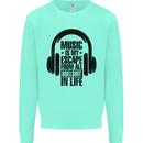 Music Is My Escape From B/S in Life Rock Mens Sweatshirt Jumper Peppermint