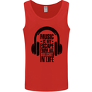 Music Is My Escape From B/S in Life Rock Mens Vest Tank Top Red