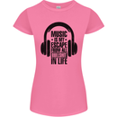 Music Is My Escape From B/S in Life Rock Womens Petite Cut T-Shirt Azalea