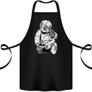 Sad Voodoo Doll Evil Spirits Dark Magic Halloween Cotton Apron 100% Organic Black