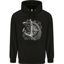 Sailing Compass Anchor Sailor Boat Yacht Childrens Kids Hoodie Black