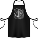 Sailing Compass Anchor Sailor Boat Yacht Cotton Apron 100% Organic Black