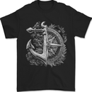 Sailing Compass Anchor Sailor Boat Yacht Mens T-Shirt 100% Cotton Black