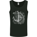 Sailing Compass Anchor Sailor Boat Yacht Mens Vest Tank Top Black
