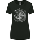 Sailing Compass Anchor Sailor Boat Yacht Womens Wider Cut T-Shirt Black