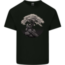 Sakura Tree Chinese Cherry Blossom Samurai Mens Cotton T-Shirt Tee Top Black
