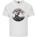 Sakura Tree Chinese Cherry Blossom Samurai Mens Cotton T-Shirt Tee Top White