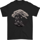 Sakura Tree Chinese Cherry Blossom Samurai Mens T-Shirt 100% Cotton Black