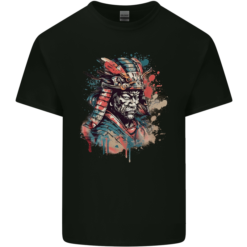 Samurai Elder Fantasy Warrior Bushido Ronin Kids T-Shirt Childrens Black