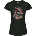 Samurai Elder Fantasy Warrior Bushido Ronin Womens Petite Cut T-Shirt Black