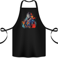 Samurai Elder Fantasy Warrior Ronin Bushido Cotton Apron 100% Organic Black