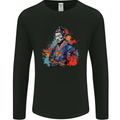 Samurai Elder Fantasy Warrior Ronin Bushido Mens Long Sleeve T-Shirt Black