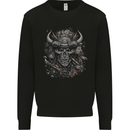 Samurai Skull Fantasy Warrior Bushido Ronin Kids Sweatshirt Jumper Black