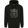 Samurai Skull Fantasy Warrior Bushido Ronin Mens 80% Cotton Hoodie Black