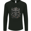Samurai Skull Fantasy Warrior Bushido Ronin Mens Long Sleeve T-Shirt Black