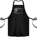 Samurai Sword Silhouette Cotton Apron 100% Organic Black