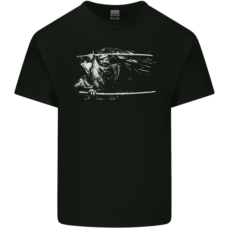 Samurai Sword Silhouette Kids T-Shirt Childrens Black