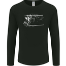 Samurai Sword Silhouette Mens Long Sleeve T-Shirt Black