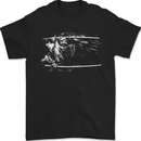 Samurai Sword Silhouette Mens T-Shirt 100% Cotton Black
