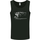Samurai Sword Silhouette Mens Vest Tank Top Black