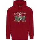 Santa American Football Team Christmas Xmas Childrens Kids Hoodie Red