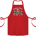 Santa American Football Team Christmas Xmas Cotton Apron 100% Organic Red