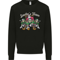 Santa American Football Team Christmas Xmas Kids Sweatshirt Jumper Black