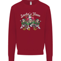 Santa American Football Team Christmas Xmas Kids Sweatshirt Jumper Red