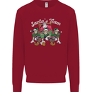 Santa American Football Team Christmas Xmas Kids Sweatshirt Jumper Red