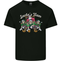 Santa American Football Team Christmas Xmas Kids T-Shirt Childrens Black